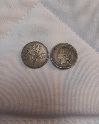 coppia 20 lire 1958