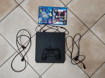 PS4 Slim 500GB + Controller + FIFA 21 e Just Dance