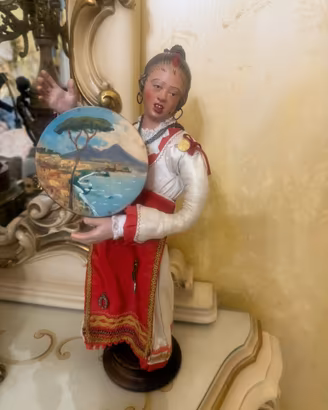 Pastore Presepe Napoletano Suonatrice di Tammorra