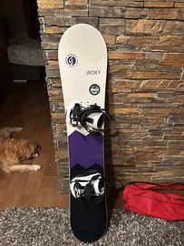 Snowboard Roxy down + attacchi Union flite pro