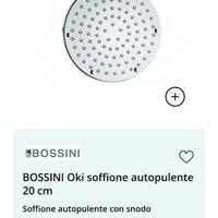 Soffione doccia bossini 20cm con snodo
