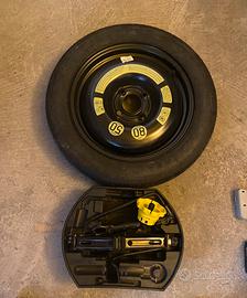 Ruotino di scorta 125/80 r 15 4 fori e cric