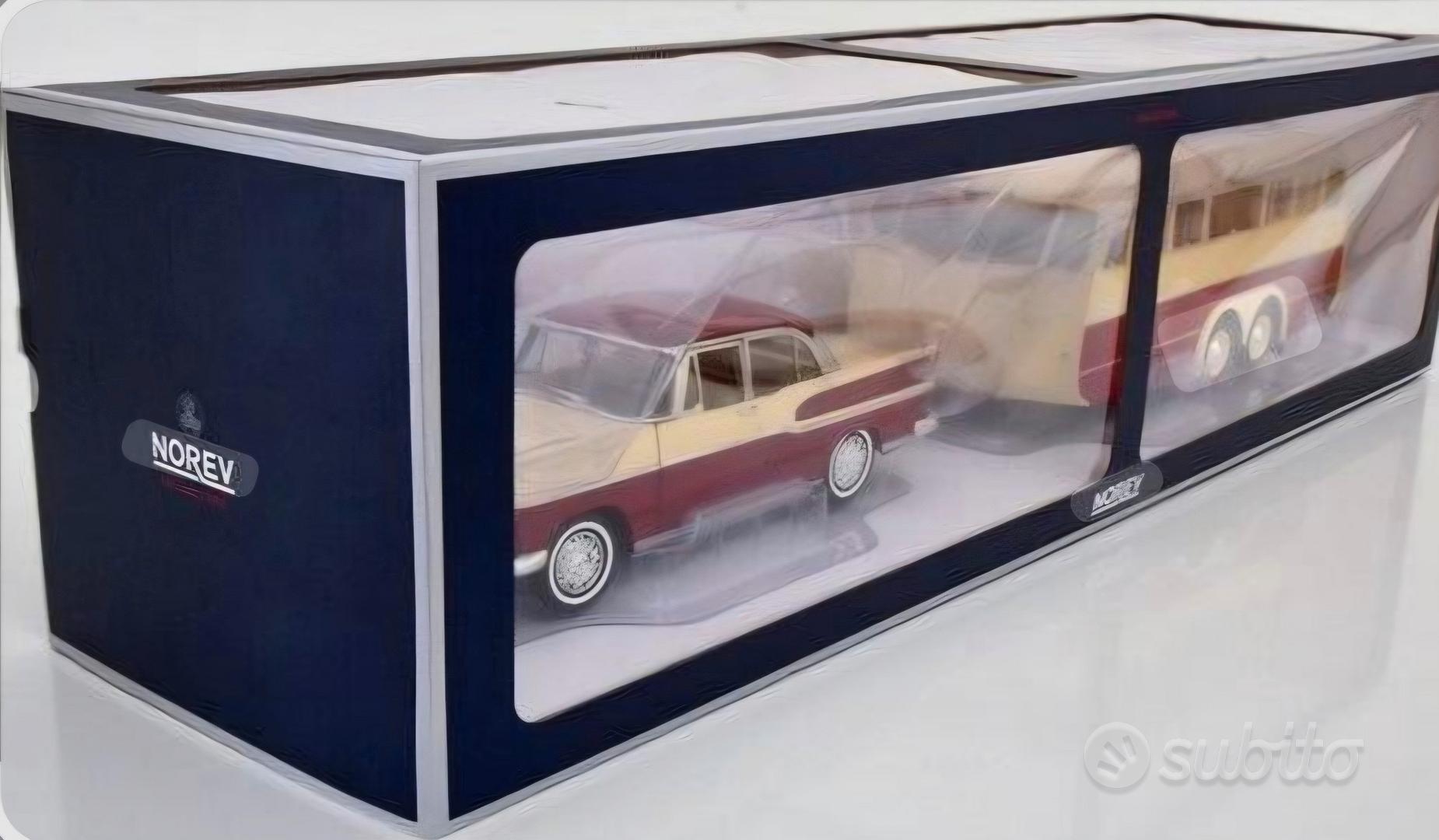 NOREV - 91 - Simca Chambord & Caravane Henon - Bleu canard & bleu clair