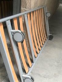 STRUTTURA LETTO SINGOLO CON 4 RUOTE