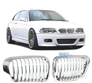 GRIGLIE BMW E46 COUPE CABRIO 99-03 LOOK M CROMATO