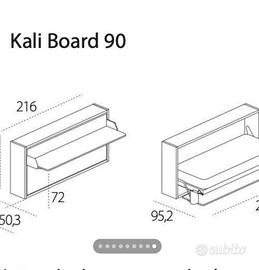 KALI BOARD 90 LETTO SINGOLO A SCOMPARSA 