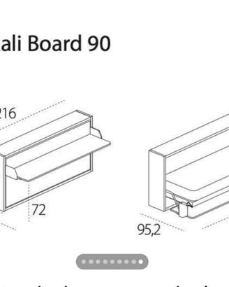 KALI BOARD 90 LETTO SINGOLO A SCOMPARSA 
