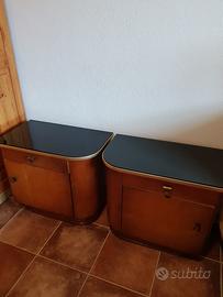 Coppia di comodini vintage anni '40/'50