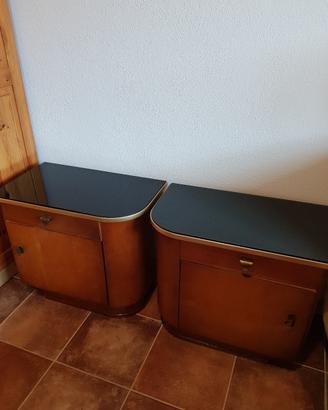 Coppia di comodini vintage anni '40/'50