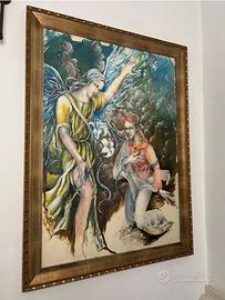 Quadro di Bruno Cotti firma dedica annunciazione