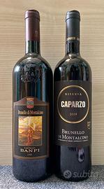 Vino Brunello bottiglie