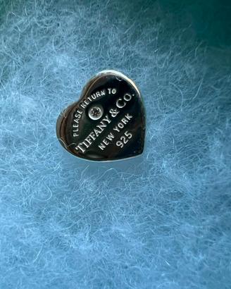 Orecchini Heart Tag in argento con diamante