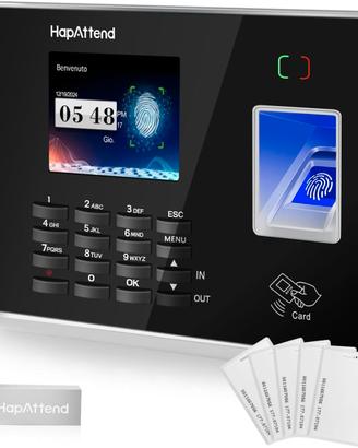 Rilevatore presenze con impronte digitali 5 badge