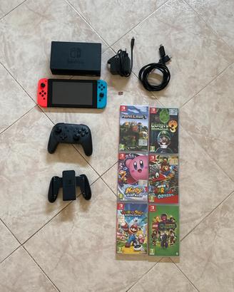 Nontendo S.+pro controller+6 giochi+micro sd 128gb