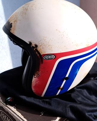 Casco Moto Jet Vintage in Fibra Premier VINTAGE S