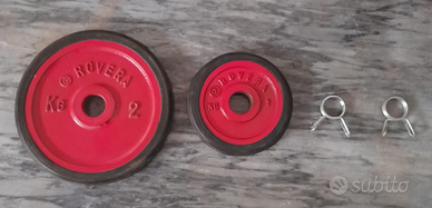 Bilanciere, manubri, pesi da 1 kg, pesi da 2 kg