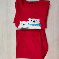 Tezenis pigiama lungo cotone rosso