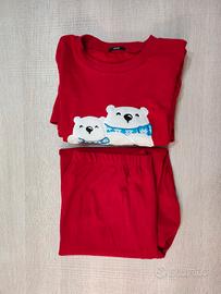 Tezenis pigiama lungo cotone rosso