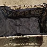 cesto intrecciato grigio 32x50x20