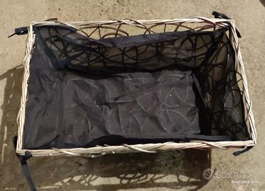 cesto intrecciato grigio 32x50x20