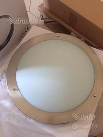 Plafoniera vetro e alluminio