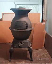 stufa d'epoca in ghisa