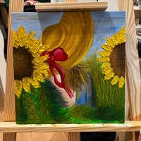 Girasole Olio su Tela