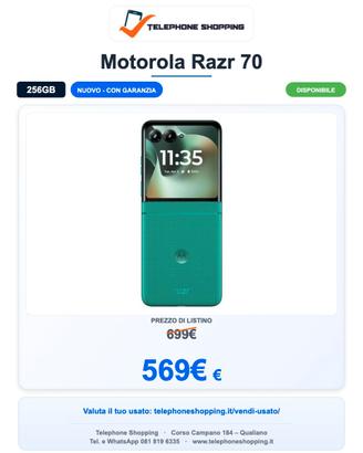 Motorola Razr 70 8/256GB Nuovo