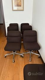 Sedie girevoli ufficio/scrivania con rotelle