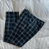 Pantaloni uomo H&M blu fantasia quadri grigio