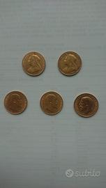 Sterline e marenghi in oro