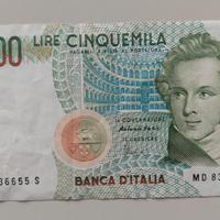 banconota 5000 lire Bellini
