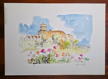 Litografia originale 50x70 " Edmondo Maneglia "