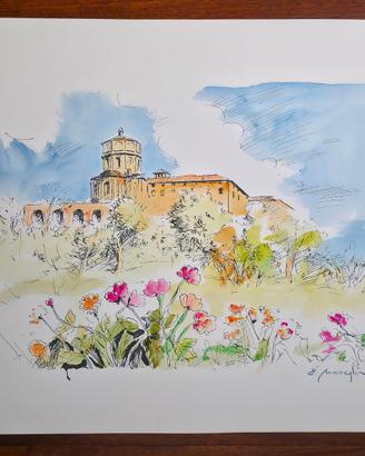 Litografia originale 50x70 " Edmondo Maneglia "
