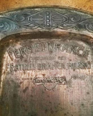 VASSOIO PUBBLICITARIO ANTICO EPOCA FERNET BRANCA