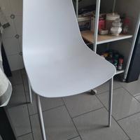 3 sedie bianche cucina/salone