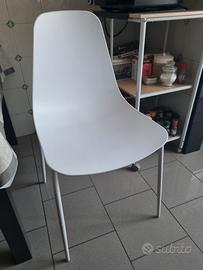 3 sedie bianche cucina/salone
