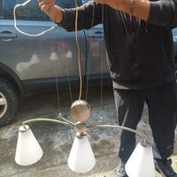 lampadario in acciaio 