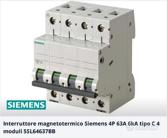 Siemens 5SL6463-7BB Interruttore magnetotermico