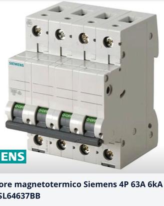 Siemens 5SL6463-7BB Interruttore magnetotermico