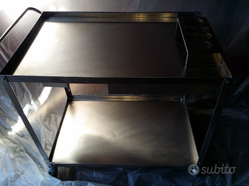Carrello inox 4 ruote