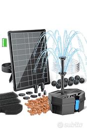 Biling Filtro solare per laghetto da 8 W con pompa