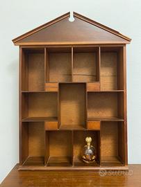 vetrinetta da parete vintage in legno