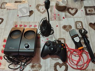 casse pc.2 microfoni.joystic