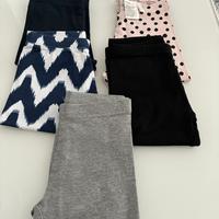 Stock 5 paia di leggings cotone tg 9/10 cm 140