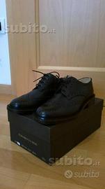 Scarpe Oxford in pelle nera lucida, num. 37 e 1/2