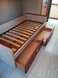 letto singolo con cassetti Quartu Sant'Elena 