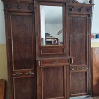 Mobile antico ingresso appendiabiti a specchio