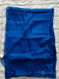 Stola in seta blu