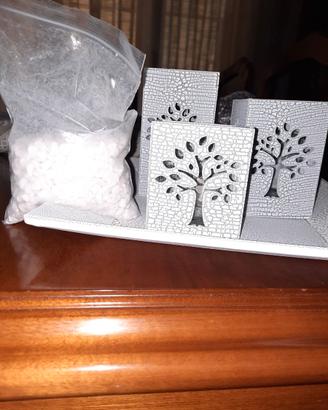 Candele led con vassoio